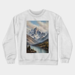 Travel Nature Oil Painting Art Crewneck Sweatshirt